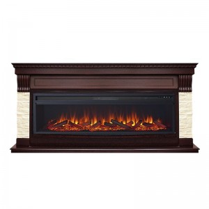 Каминокомплект Royal Flame Denver - Темный дуб / Бежевый с очагом Vision 60 LOG LED