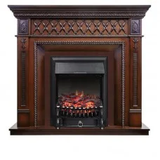 Каминокомплект Royal Flame Alexandria - махагон коричневый антик с очагом Fobos FX Black