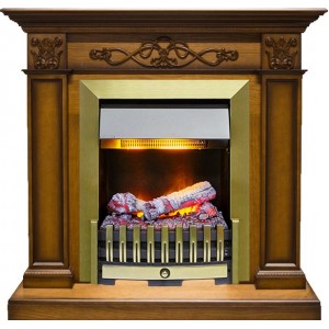 Каминокомплект Dimplex Verona - Дуб антик с очагом Danville Antique Brass FB2