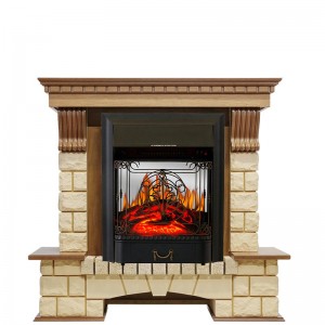 Каминокомплект Royal Flame Pierre Luxe - Дуб / Шампань с очагом Majestic FX M Black
