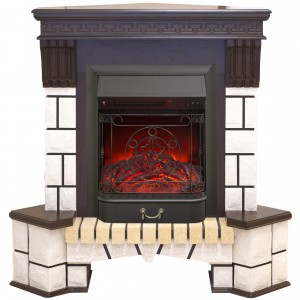 Каминокомплект RealFlame Stone New Corner (угловой) AO с очагом Majestic Lux
