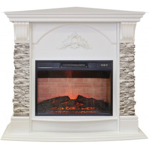 Каминокомплект RealFlame Athena Corner (угловой) GR WT с очагом Irvine 24
