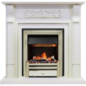Каминокомплект Dimplex Venice - Фактурный белый с очагом Cavendish