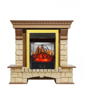 Каминокомплект Royal Flame Pierre Luxe - Дуб / Шампань с очагом Majestic FX M Brass