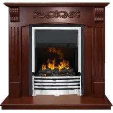 Каминокомплект Dimplex Sorrento угловой - Орех с очагом Flagstaff