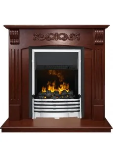 Каминокомплект Dimplex Sorrento угловой - Орех с очагом Flagstaff