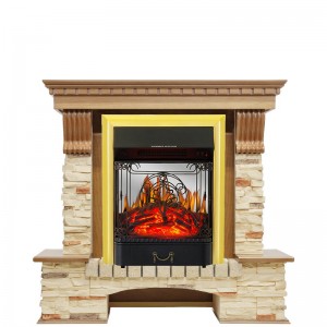 Каминокомплект Royal Flame Pierre Luxe - Дуб / Сланец с очагом Majestic FX M Brass