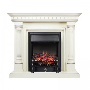 Каминокомплект Royal Flame Dallas - Слоновая кость с патиной с очагом Fobos FX Black