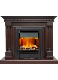 Каминокомплект Dimplex Dallas - Темный дуб с очагом Brookline Black