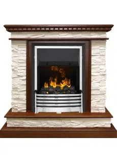 Каминокомплект Dimplex Calgary - Дуб / Сланец белый с очагом Flagstaff