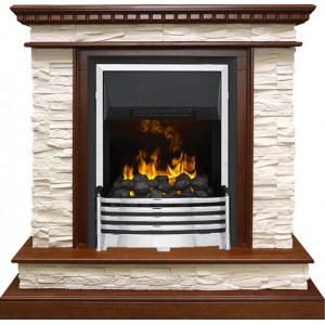 Каминокомплект Dimplex Calgary - Дуб / Сланец белый с очагом Flagstaff