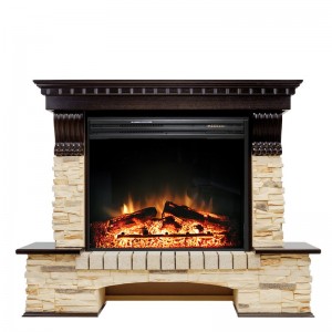 Каминокомплект Royal Flame Pierre Luxe - Темный дуб / Сланец (Высота 1040 мм) с очагом Jupiter FX New
