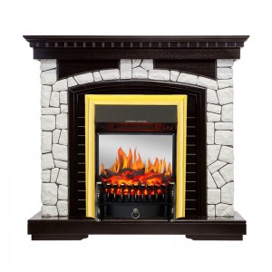 Каминокомплект Royal Flame Glasgow - Венге / Белый с очагом Fobos FX M Brass