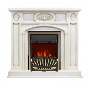 Каминокомплект Royal Flame Florence - Слоновая кость с патиной с очагом Aspen Gold