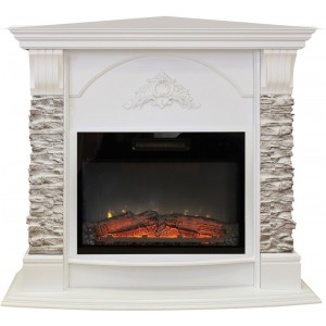 Каминокомплект RealFlame Athena Corner (угловой) GR WT с очагом Kendal 24