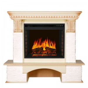 Каминокомплект Royal Flame Pierre Luxe - Сланец белый / Слоновая кость с патиной с очагом Vision 23 EF LED FX