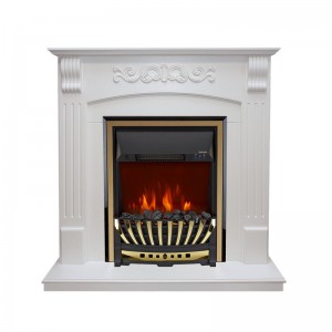 Каминокомплект Royal Flame Sorrento угловой - Белый дуб с очагом Aspen Gold
