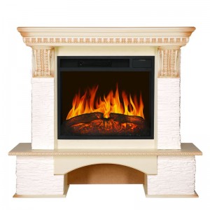 Каминокомплект Royal Flame Pierre Luxe - Сланец белый / Слоновая кость с патиной с очагом Vision 23 LED FX