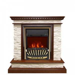 Каминокомплект Royal Flame Calgary - Дуб / Сланец белый с очагом Aspen Gold