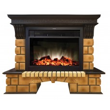 Каминокомплект RealFlame Stone Brick 26 AO с очагом Moonblaze Lux BL S