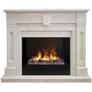 Каминокомплект RealFlame Kellie 26 WT с очагом 3D Cassette 630 + Black вставка