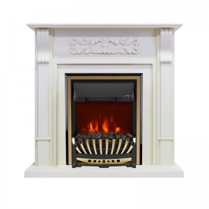 Каминокомплект Royal Flame Venice - Фактурный белый с очагом Aspen Gold