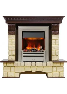 Каминокомплект Dimplex Pierre Luxe - Темный дуб / Шампань (Высота 1050мм) с очагом Chesford