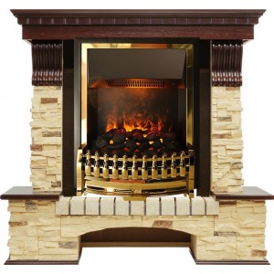 Каминокомплект Dimplex Pierre Luxe - Темный дуб / Сланец (Высота 1005мм) с очагом Atherton