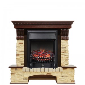 Каминокомплект Royal Flame Pierre Luxe - Темный дуб / Сланец с очагом Fobos FX Black