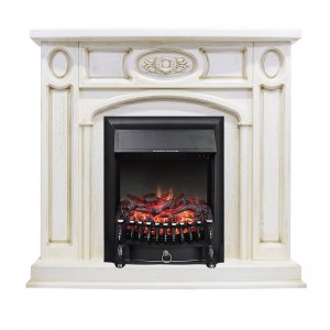 Каминокомплект Royal Flame Florence - Слоновая кость с патиной с очагом Fobos FX Black