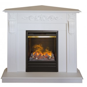 Каминокомплект RealFlame Dominica Corner (угловой) WT c очагом 3D Olympic
