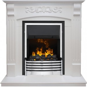 Каминокомплект Dimplex Sorrento - Белый дуб с очагом Flagstaff