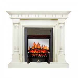 Каминокомплект Royal Flame Dallas - Слоновая кость с патиной с очагом Fobos FX M Black