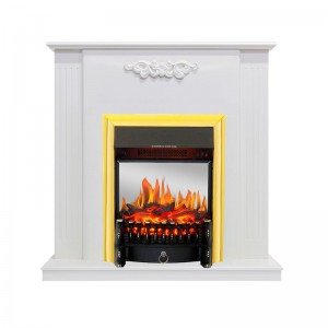 Каминокомплект Royal Flame Lumsden - Белый дуб с очагом Fobos FX M Brass