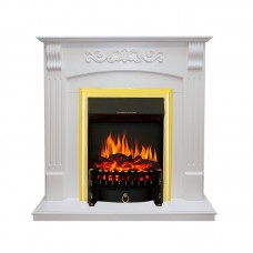 Каминокомплект Royal Flame Sorrento угловой - Белый дуб с очагом Fobos FX Brass