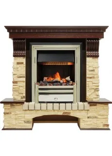 Каминокомплект Dimplex Pierre Luxe - Темный дуб / Сланец (Высота 1005мм) с очагом Cavendish