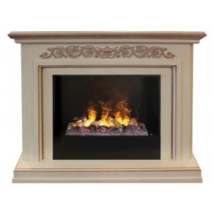 Каминокомплект RealFlame Leticia 26 WT с очагом 3D Cassette 630 + Black вставка