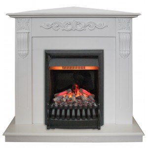 Каминокомплект RealFlame Dominica Corner (угловой) WT с очагом Oregan 3D