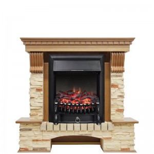 Каминокомплект Royal Flame Pierre Luxe - Дуб / Сланец с очагом Fobos FX Black