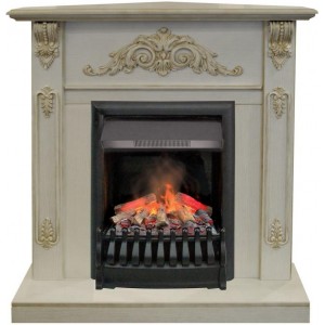 Каминокомплект RealFlame Anita Corner (угловой) WT (g) с очагом Oregan 3D