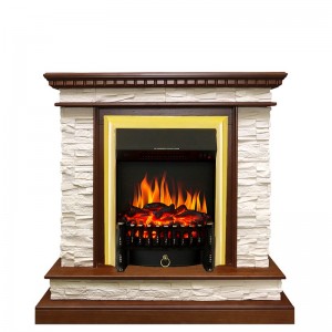 Каминокомплект Royal Flame Calgary - Дуб / Сланец белый с очагом Fobos FX Brass