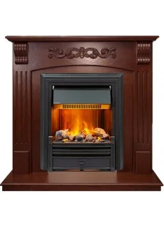 Каминокомплект Dimplex Sorrento угловой - Орех с очагом Brookline Black