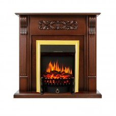 Каминокомплект Royal Flame Venice - Махагон коричневый антик с очагом Fobos FX Brass