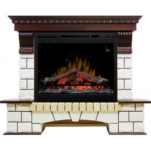 Каминокомплект Dimplex Pierre Luxe угловой - Темный дуб / Белый с очагом Symphony 26 DF2624L-INT