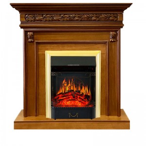 Каминокомплект Royal Flame Valletta - Орех с очагом Majestic FX Brass