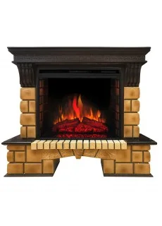 Каминокомплект RealFlame Stone Brick 26 AO с очагом Epsilon 26 S IR