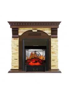 Каминокомплект Royal Flame Dublin - Темный дуб / Сланец с очагом Majestic FX M Black