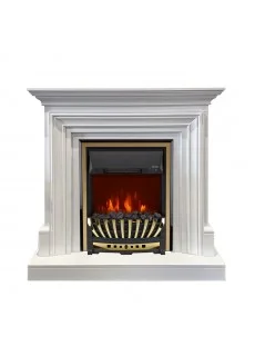 Каминокомплект Royal Flame Bradford - Белый с очагом Aspen Gold