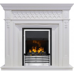 Каминокомплект Dimplex Alexandria - Белый дуб с очагом Flagstaff