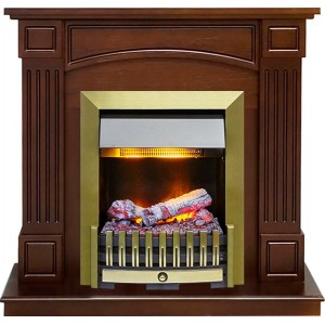 Каминокомплект Dimplex Boston - Темный дуб (Высота 925см) с очагом Danville Antique Brass FB2